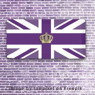 Crown and Union Jack Patriotic Banner