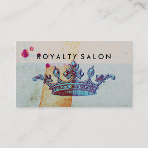 Crown and Watercolor Business Cards