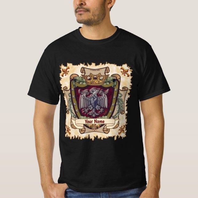 Crown Banner  Eagle Surname T-Shirt (Front)