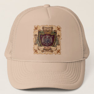 Crown Banner Eagle Surname Trucker Hat