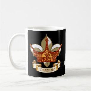 Crown Banner King Grandpa Mug
