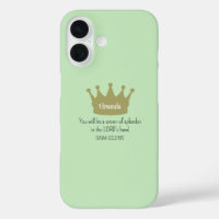 Crown Bible Verse Christian Faith Light Green
