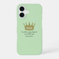 Crown Bible Verse Christian Faith Light Green