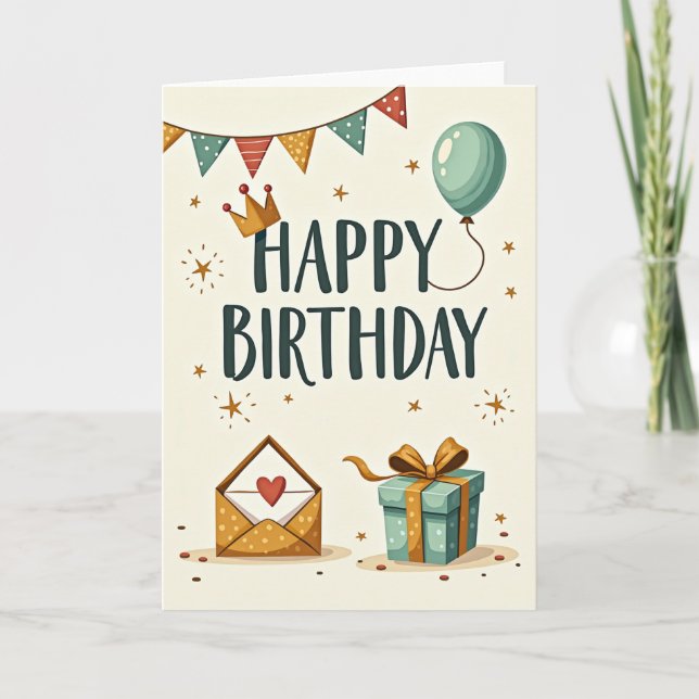 Crown Birthday Card (Front)