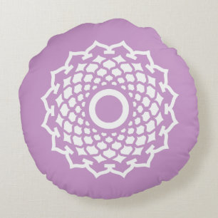 Crown Chakra Energy Round Pillow