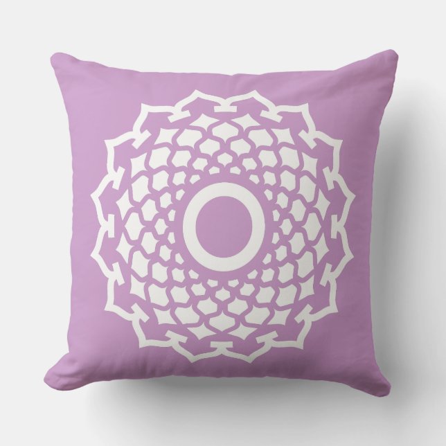 Crown Chakra Energy Throw Pillow (Front)