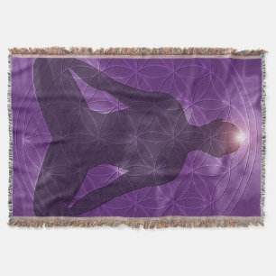 Crown Chakra Sahasrara Throw Blanket