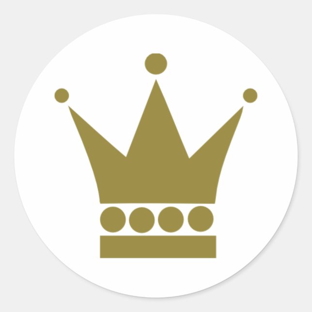 Crown Classic Round Sticker (Front)