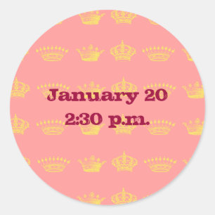 Crown Designs Classic Round Sticker