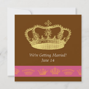 Crown Designs -   Pink & Orange Invitation
