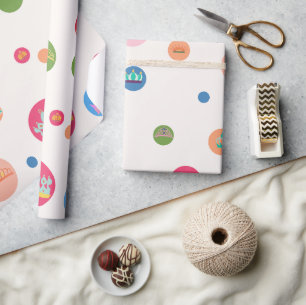 Crown & Dots Wrapping Paper