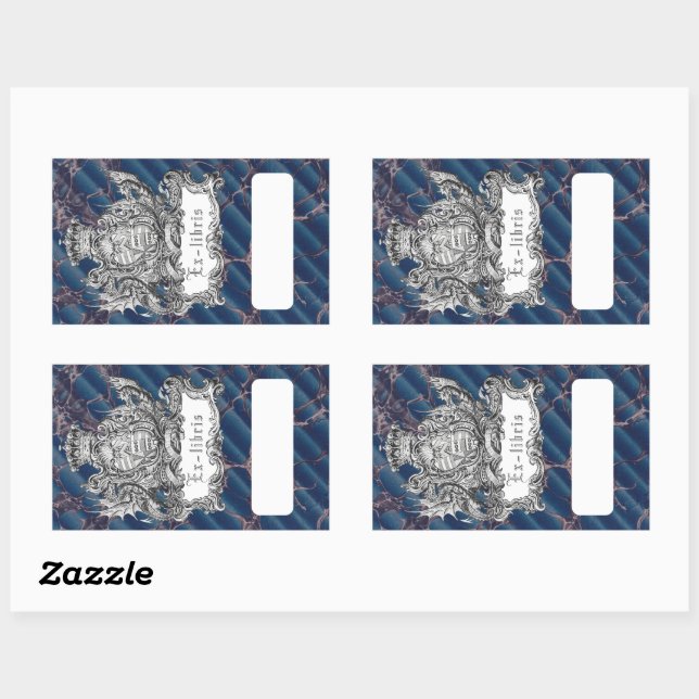 Crown & Dragon Bibliophile Rectangular Sticker (Sheet)