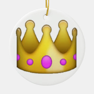 Crown - Emoji Ceramic Tree Decoration