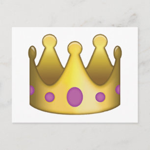 Crown emoji postcard