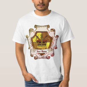 Crown Family Crest Surname t-shirt