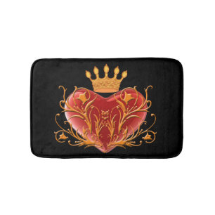 Crown Filigree Heart Bath Mat