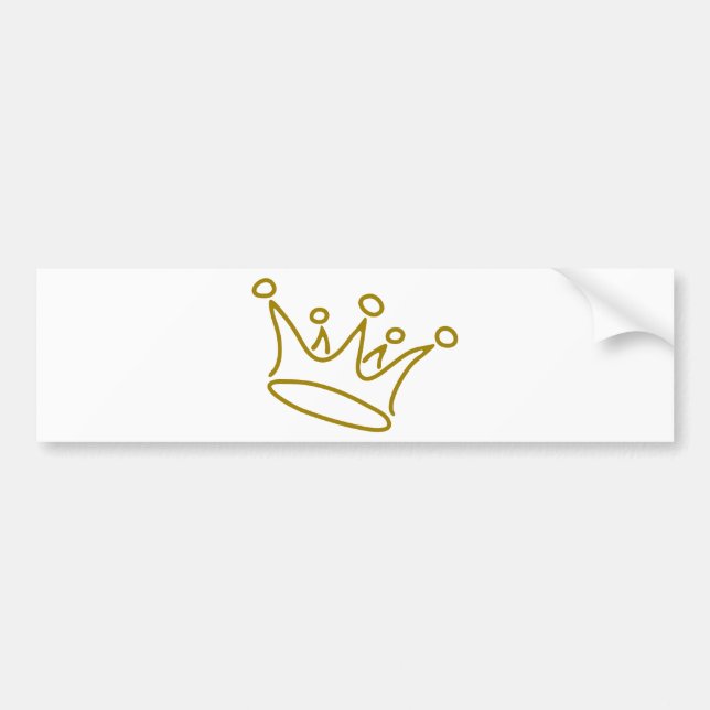 crown-gold bumper sticker (Front)