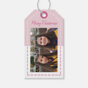 Crown Heart Pastel Blush Watercolor Monogrammed Gift Tags