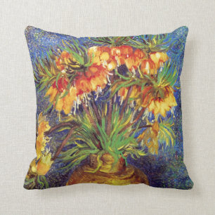 Crown Imperial Fritillaries in a Copper Vase Cushion