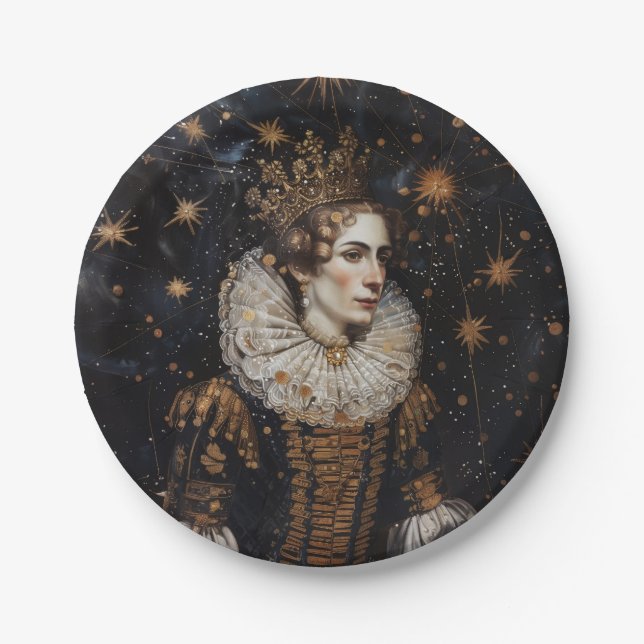 Crown Josephine - Round Paper Plates (Front)