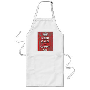 Crown-Keep Calm and Carry On Long Apron