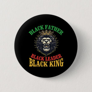 Crown Lion Black Father Black Leader Black King Da 6 Cm Round Badge