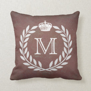 Crown Monogram Cushion