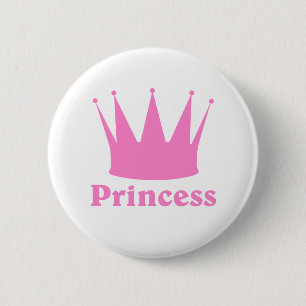 Crown of Princess 6 Cm Round Badge