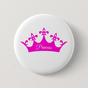 Crown of Princess 6 Cm Round Badge