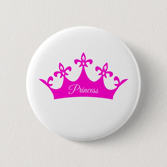 Crown of Princess 6 Cm Round Badge (Front)