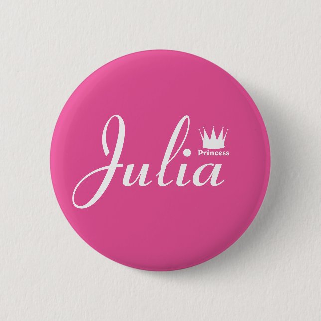 Crown of Princess 6 Cm Round Badge (Front)