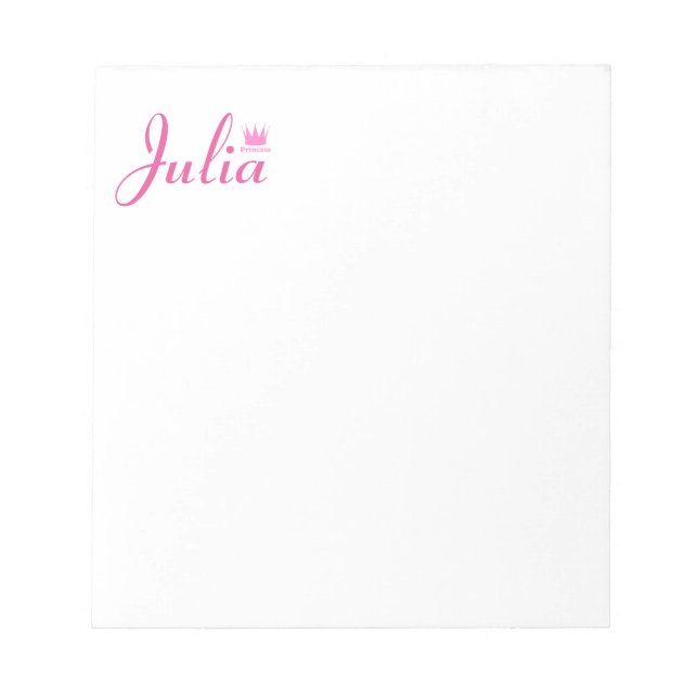 Crown of Princess Notepad (Front)