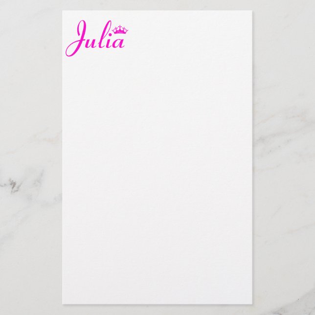 Crown of Princess Stationery (Front)