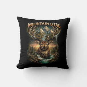 Crown of the Mountain Stag Cushion