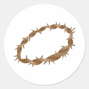 Crown of Thorns Classic Round Sticker