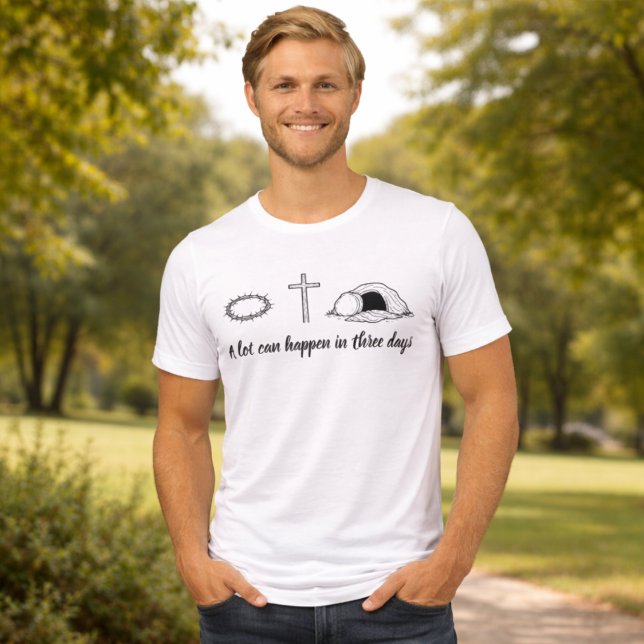 Crown of Thorns, Cross & Empty Tomb, Christian  Tri-Blend Shirt (Creator Uploaded)