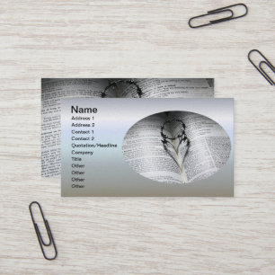 Crown of Thorns Heart and Bible Business Card