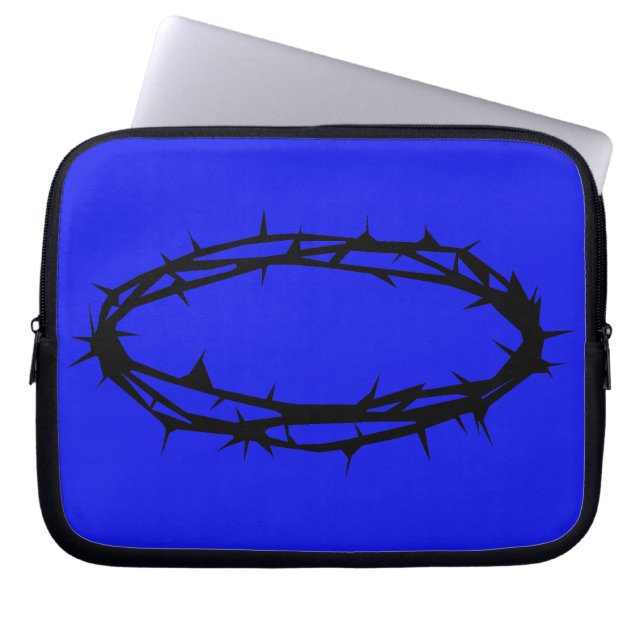 crown of thorns laptop sleeve (Front)