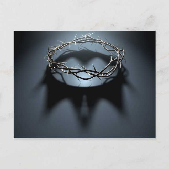 Crown Of Thorns With Royal Crown Shadow Postcard (Front)