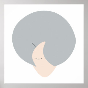 Crown of Wisdom   Modern Minimalist Woman Art Poster