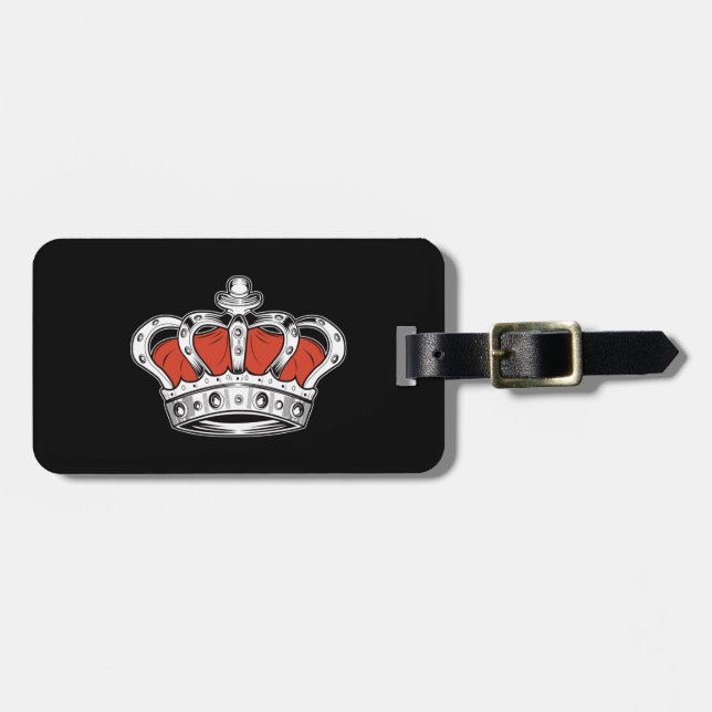 Crown - Orange  Luggage Tag (Front Horizontal)