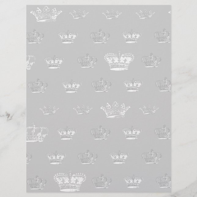 Crown Pattern in White (Front)