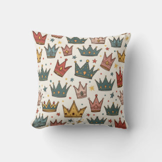 Crown pattern pillow