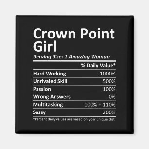 Crown Point Girl In Indiana Funny City Home Roots Magnet