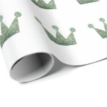 Crown Prince Princes Prince Mint Green White Wrapping Paper<br><div class="desc">florenceK design
Elegant unique and chic for many occasions like wedding,  graduation,  success party.</div>
