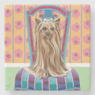 Crown Princess Yorkie Stone Coaster