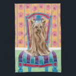 Crown Princess Yorkie Tea Towel<br><div class="desc">Animals</div>