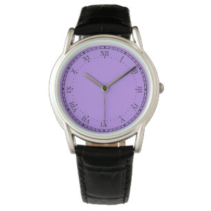 Crown Protector Black and Purple Leather Watch