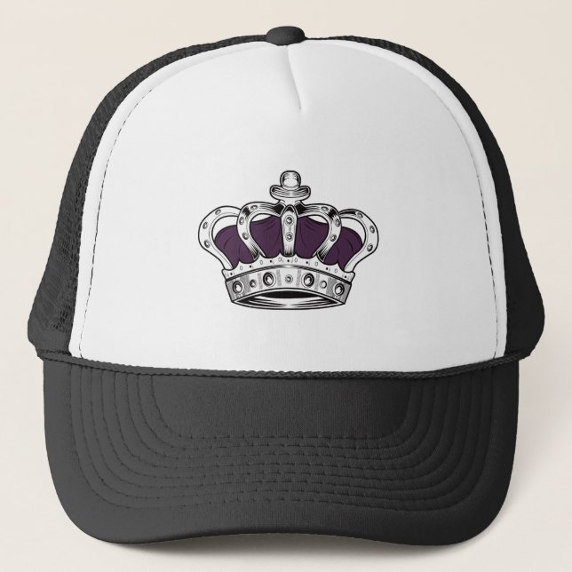 Crown - Purple Trucker Hat (Front)