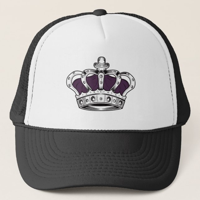 Crown - Purple Trucker Hat (Front)